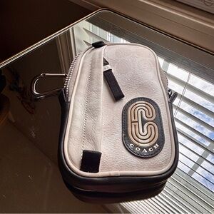 Coach White and Black pouch